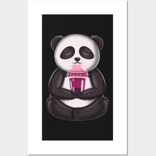 Funny Panda Bubble Tea Posters and Art